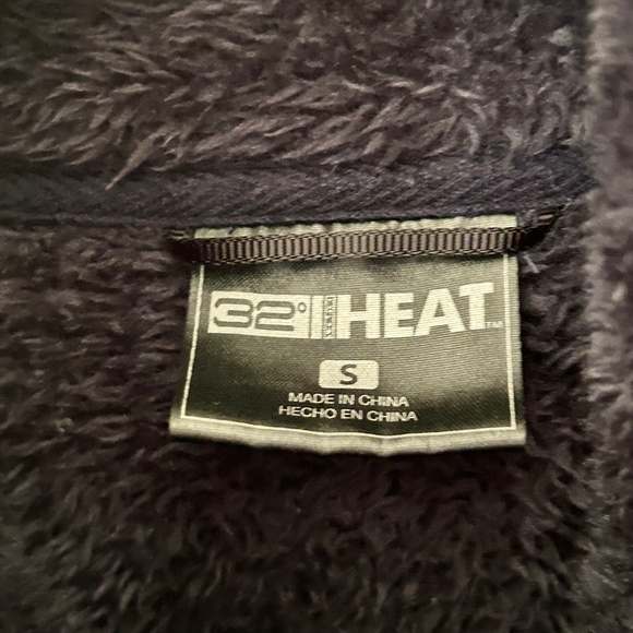 32 Degrees Navy Blue Plush Fleece Zip Up Jacket - Picture 16 of 16